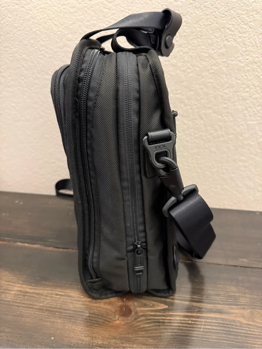 Tumi Black Vertical Laptop Messenger Bag